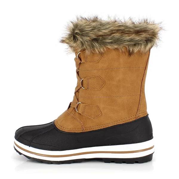 Nouveau 🎉 Montagne Enfant Kimberfeel Bottes De Neige Adriana2 BEIGE ⭐ 4