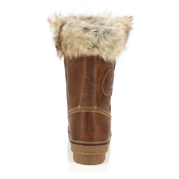 Remise 🔥 Montagne Femme Kimberfeel Bottes Mi-mollet Fourrées Camille MARRON 😉 4