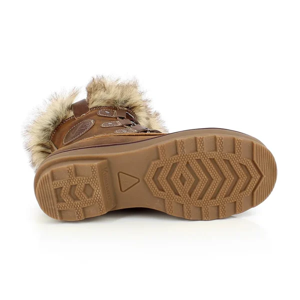 Remise 🔥 Montagne Femme Kimberfeel Bottes Mi-mollet Fourrées Camille MARRON 😉 7